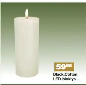 Bauhaus Black:Cotton LED-bloklys tilbud