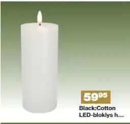 Bauhaus Black:Cotton LED-bloklys hvid tilbud