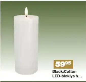 Bauhaus Black:Cotton LED-bloklys hvid tilbud