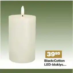 Bauhaus Black:Cotton LED-bloklys tilbud
