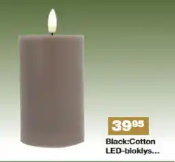 Bauhaus Black:Cotton LED-bloklys tilbud