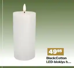 Bauhaus Black:Cotton LED-bloklys hvid tilbud