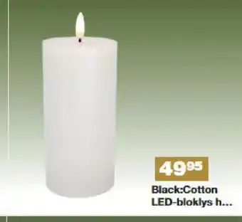 Bauhaus Black:Cotton LED-bloklys hvid tilbud