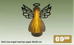 Bauhaus Veli Line engel med lys papir tilbud