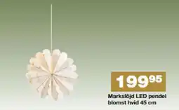 Bauhaus Markslöjd LED pendel blomst hvid 45 cm tilbud