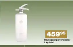 Bauhaus Housegard pulverslukker hvid tilbud