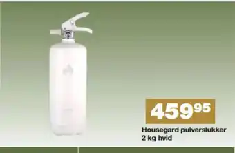 Bauhaus Housegard pulverslukker hvid tilbud