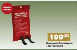 Bauhaus Housegard brandtæppe 120x120cm rød tilbud