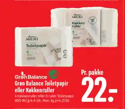 Min Købmand Grøn Balance Toiletpapir eller Køkkenruller tilbud