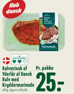 Min Købmand Kalvesteak af Yderlår af Dansk Kalv med Kryddermarinade tilbud