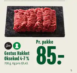 Min Købmand Gestus Hakket Oksekød 4-7 % tilbud
