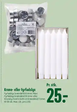 Min Købmand Krone- eller Fyrfadslys tilbud