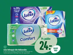 Min Købmand Lotus Toiletpapir eller Køkkenruller tilbud