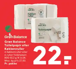SPAR Grøn Balance Toiletpapir eller Køkkenruller tilbud