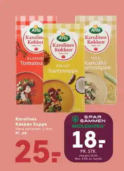 SPAR Arla Karolines Køkken Suppe tilbud