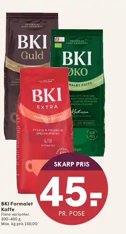 SPAR BKI Formalet Kaffe tilbud