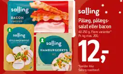 Føtex Salling Pålæg, pålægs- salat eller bacon tilbud