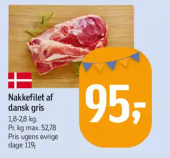 Nakkefilet af dansk gris