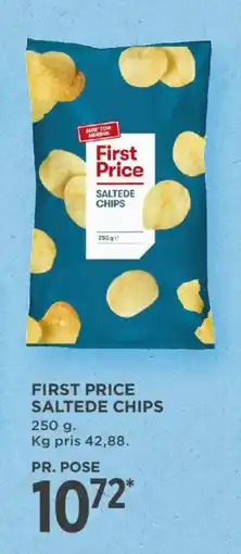 MENY FIRST PRICE Saltede chips tilbud