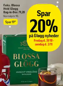 Føtex F.eks. Blossa Hvid Gløgg Bag-in-Box tilbud