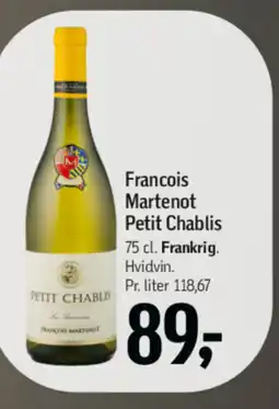 Føtex Francois Martenot Petit Chablis tilbud