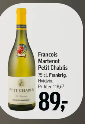 Føtex Francois Martenot Petit Chablis tilbud