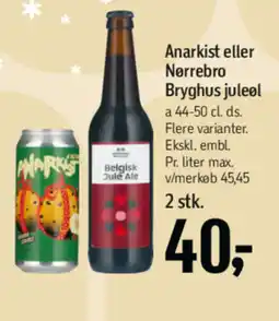 Føtex Anarkist eller Nørrebro Bryghus juleøl tilbud