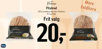 Føtex Salling Princip Pitabrød tilbud