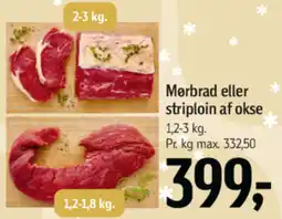 Føtex Mørbrad eller striploin af okse tilbud