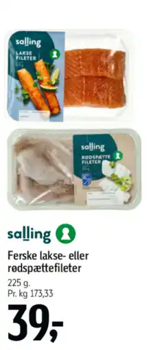 Føtex Salling Ferske lakse- eller rødspættefileter tilbud