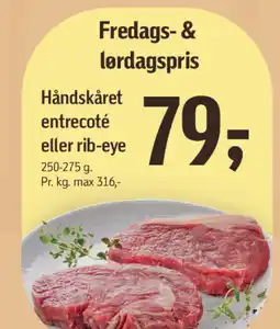 Føtex Håndskåret entrecoté eller rib-eye tilbud