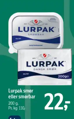 Føtex Lurpak smør eller smørbar tilbud
