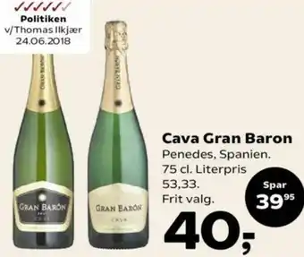 SuperBrugsen Cava Gran Baron tilbud