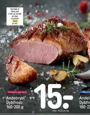 Andebryst Dybfrost 160-200 g, DKK 15