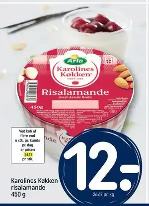 Karolines Køkken risalamande 450 g, DKK 12