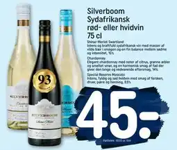 REMA 1000 Silverboom Sydafrikansk rød- eller hvidvin 75 cl, DKK 45 tilbud