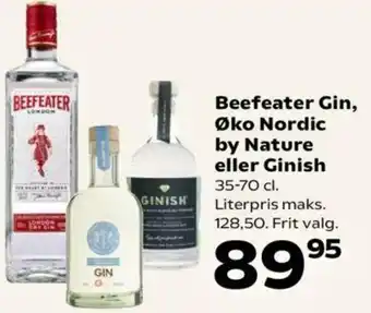 SuperBrugsen Beefeater Gin, Øko Nordic By Nature Eller Ginish tilbud
