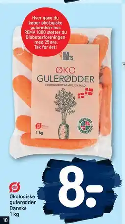 REMA 1000 Økologiske gulerødder Danske 1 kg, DKK 8 tilbud
