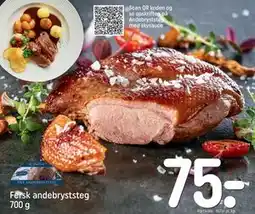 REMA 1000 Fersk andebryststeg 700 g, DKK 75 tilbud