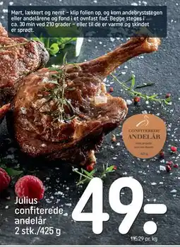 REMA 1000 Julius confiterede andelår 2 stk./425 g, DKK 49 tilbud