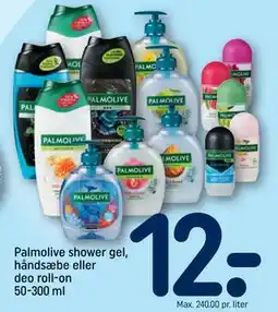 REMA 1000 Palmolive shower gel, håndsæbe eller deo roll-on 50-300 ml, DKK 12 tilbud