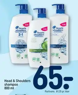 REMA 1000 Head & Shoulders shampoo 800 ml, DKK 65 tilbud