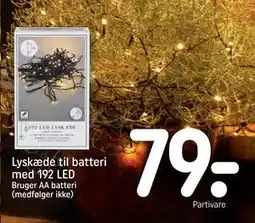 REMA 1000 Lyskæde til batteri med 192 LED, DKK 79 tilbud