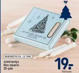 REMA 1000 Juletræslys Ren stearin 20-pak, DKK 19 tilbud