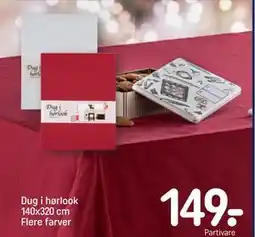 REMA 1000 Dug i hørlook 140x320 cm Flere farver, DKK 149 tilbud