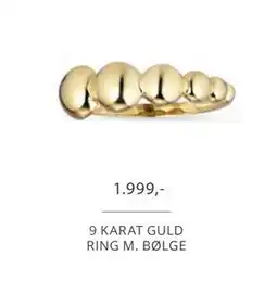 Vibholm 9 KARAT GULD RING M. BØLGE, DKK 1999 tilbud