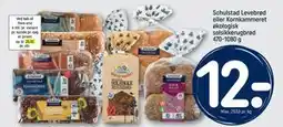 REMA 1000 Schulstad Levebrød eller Kornkammeret økologisk solsikkerugbrød 470-1080 g, DKK 12 tilbud