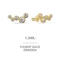 Vibholm 9 KARAT GULD ZIRKONIA, DKK 1349 tilbud