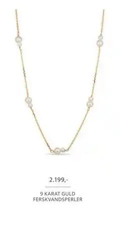 Vibholm 9 KARAT GULD FERSKVANDSPERLER, DKK 2199 tilbud