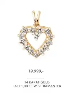 Vibholm 14 KARAT GULD I ALT 1,00 CT W.SI DIAMANTER, DKK 19999 tilbud